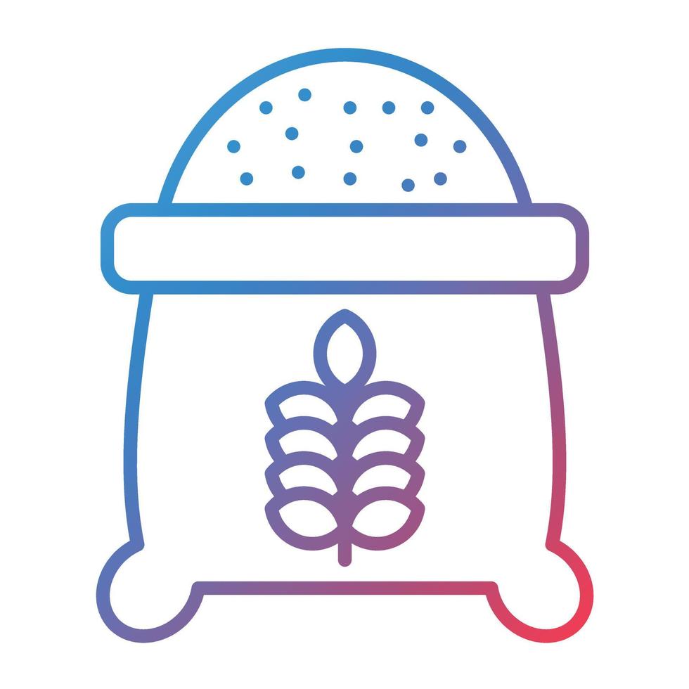 Flour Line Gradient Icon vector
