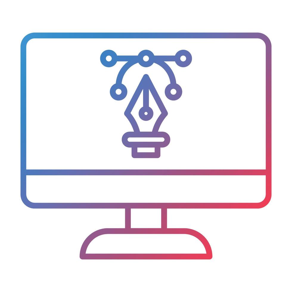 Web Vector Design Line Gradient Icon