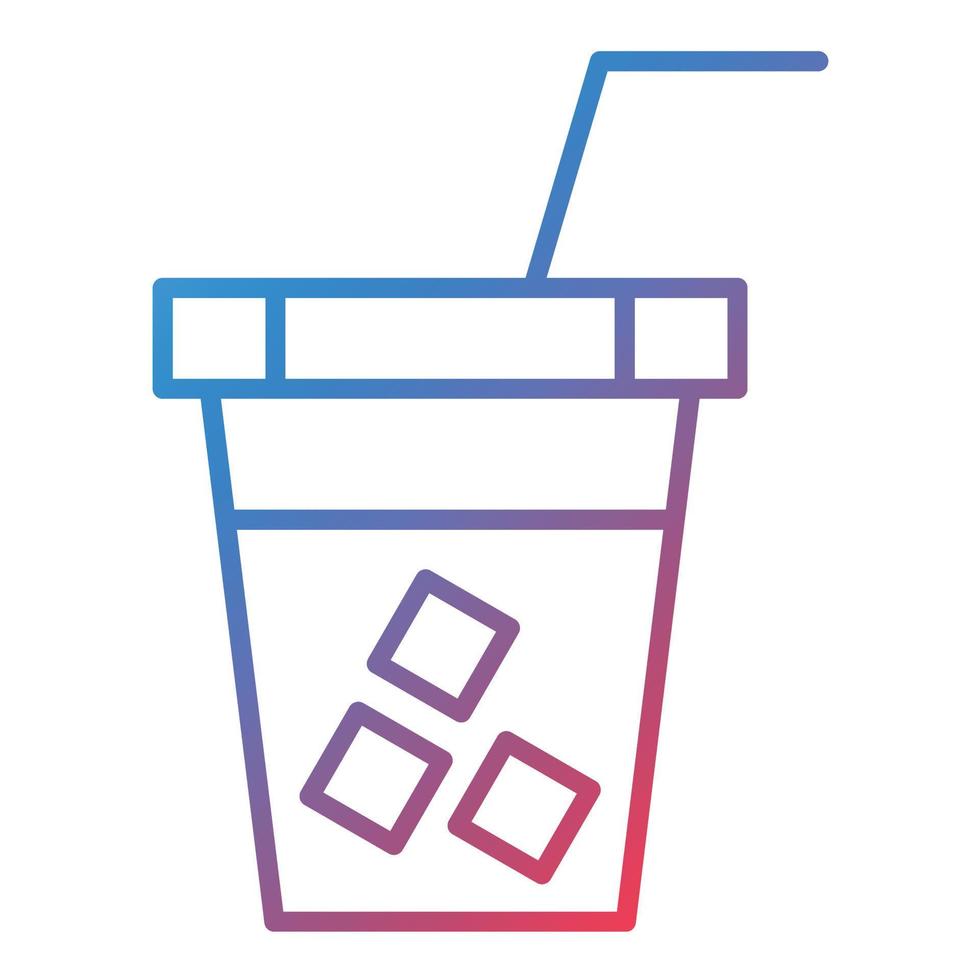 Drinking Line Gradient Icon vector