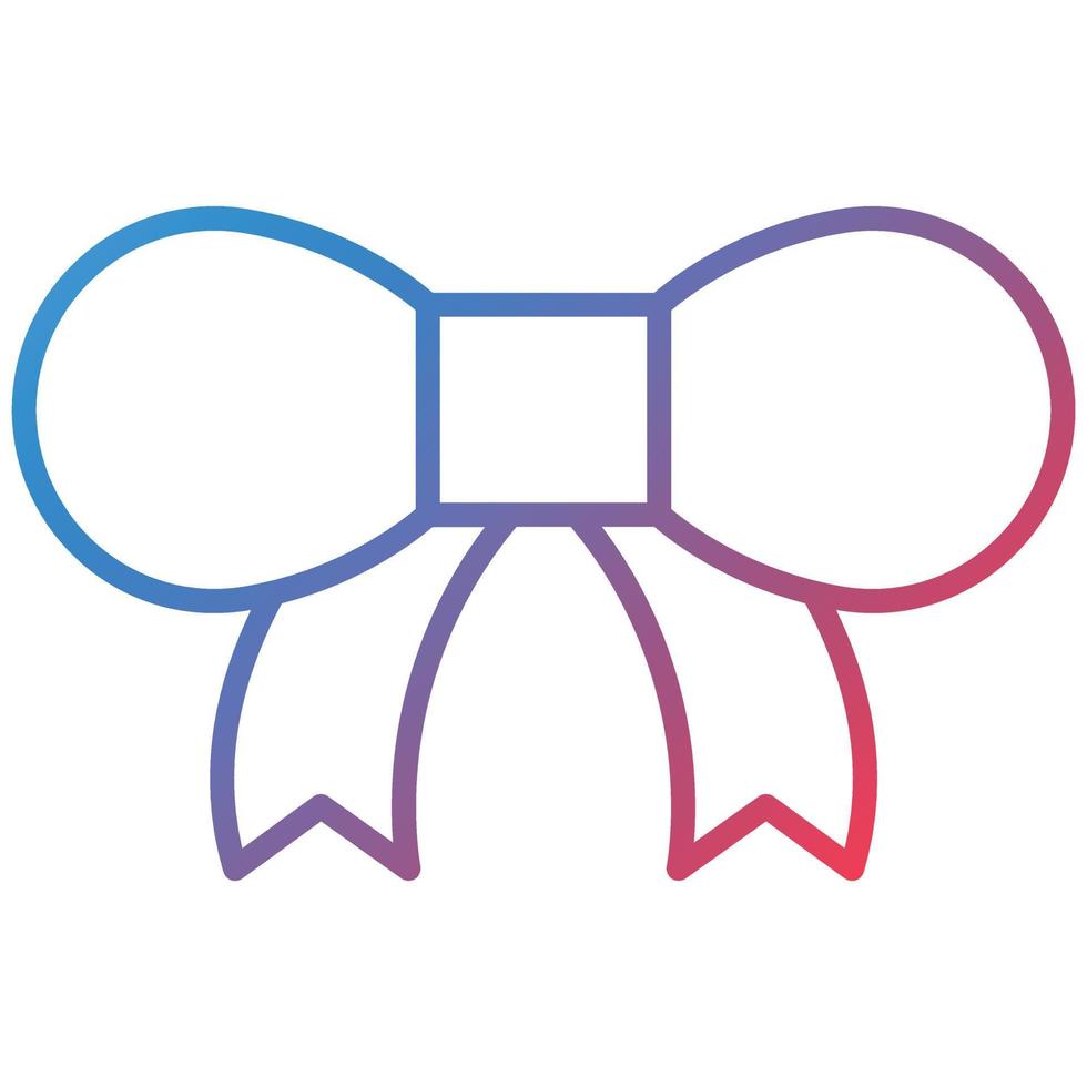 Bow Line Gradient Icon vector
