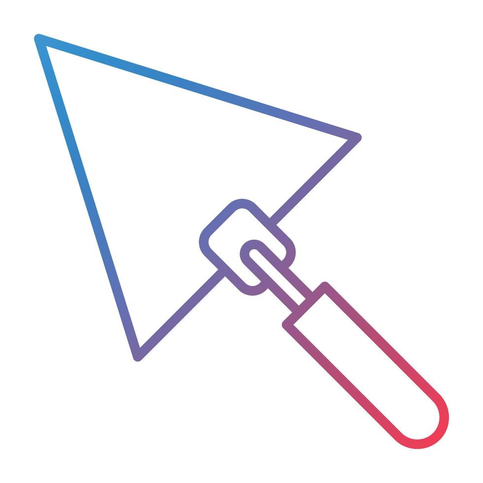 Trowel Line Gradient Icon vector