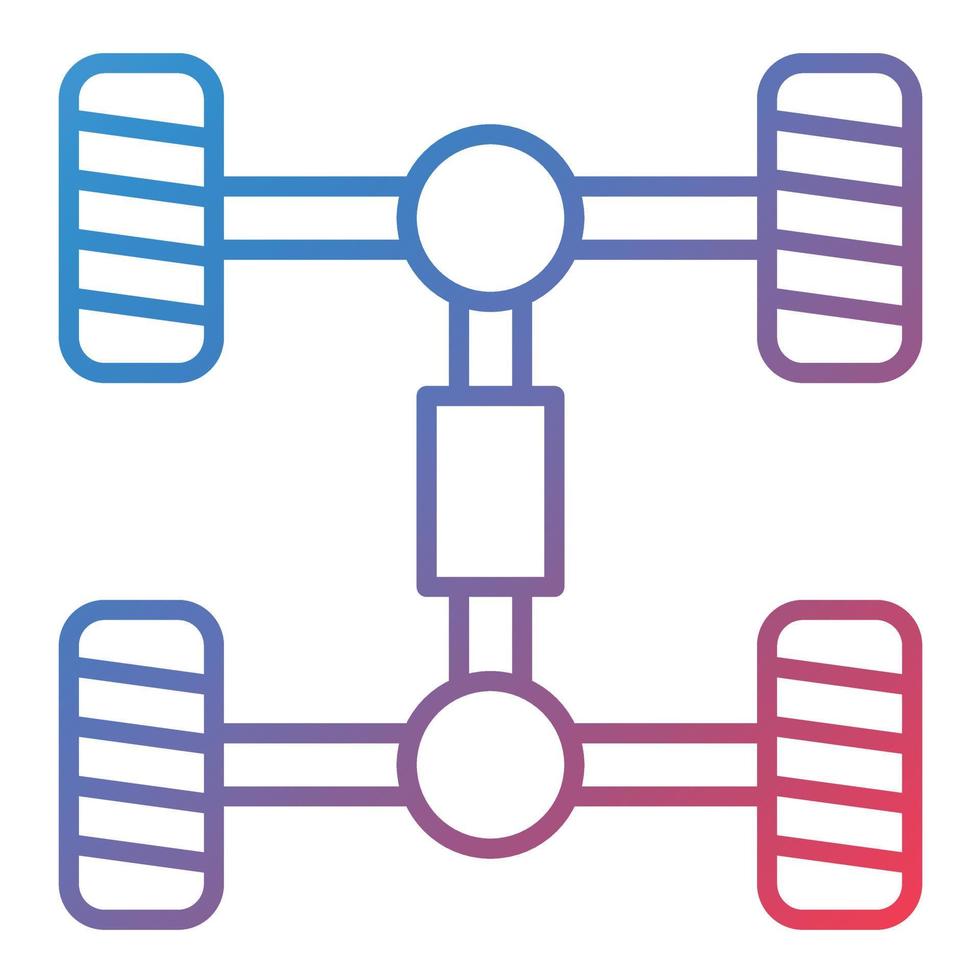 Chassis Line Gradient Icon vector