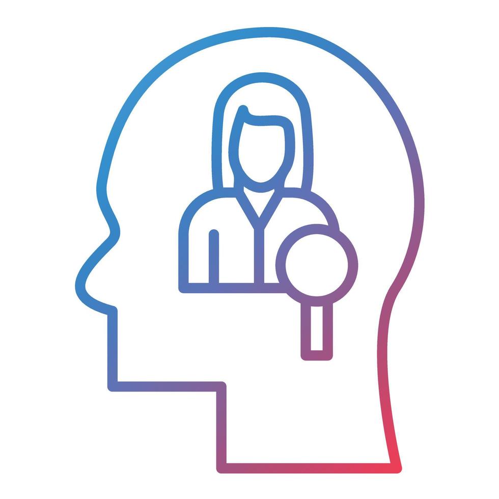 Personality Line Gradient Icon vector