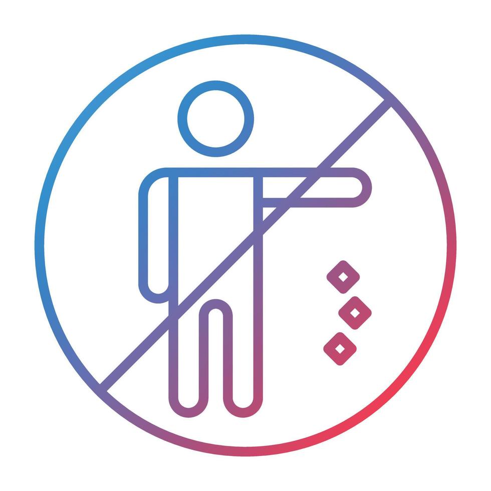 No Littering Line Gradient Icon vector