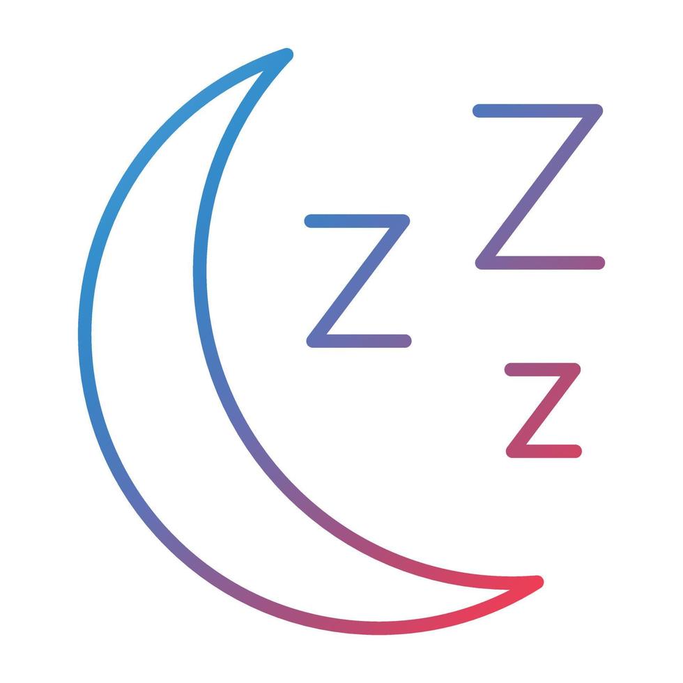 Sleep Line Gradient Icon vector