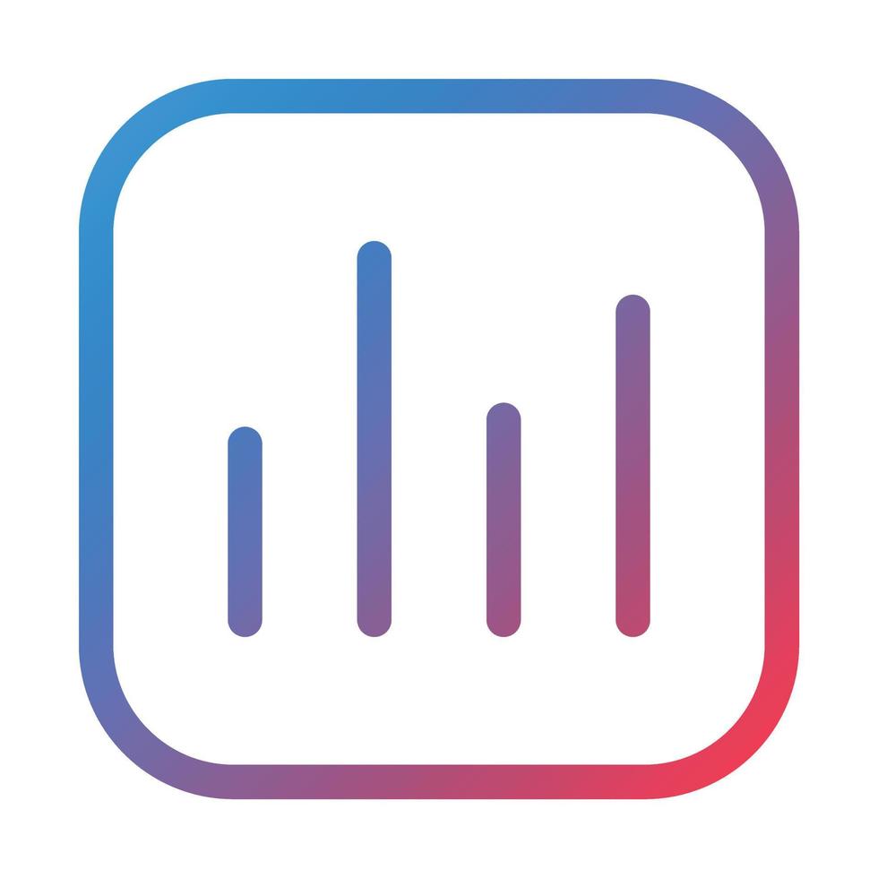 Graph Line Gradient Icon vector