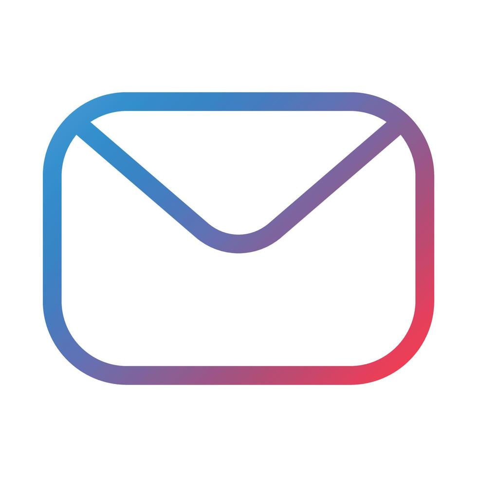 Message Line Gradient Icon vector