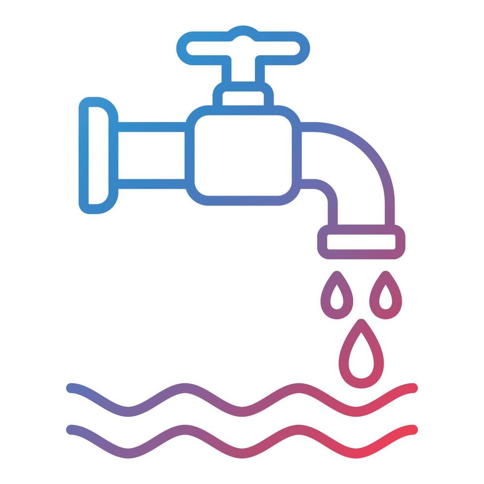 Watering Line Gradient Icon vector