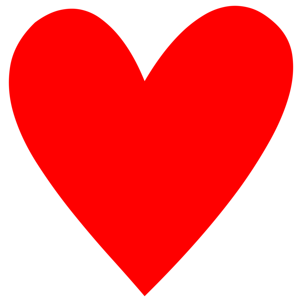 Red Heart Symbol on Transparent Background png