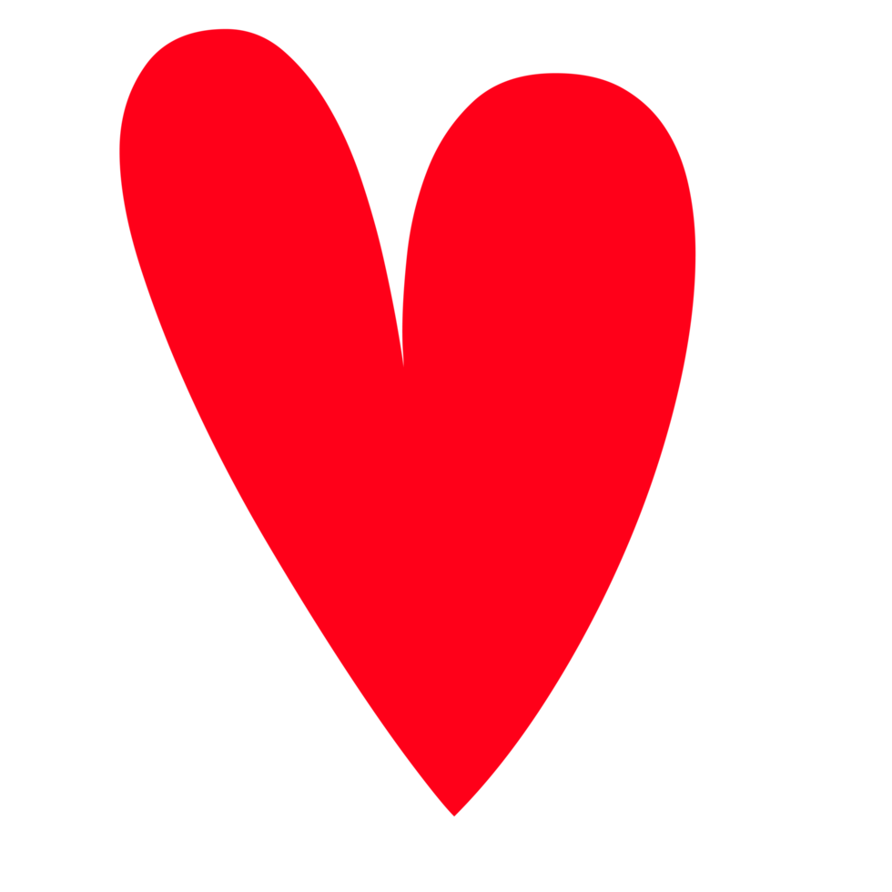 Red Heart Symbol on Transparent Background png