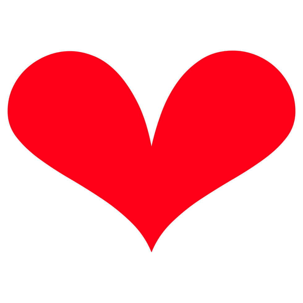 Red Heart Symbol on Transparent Background png