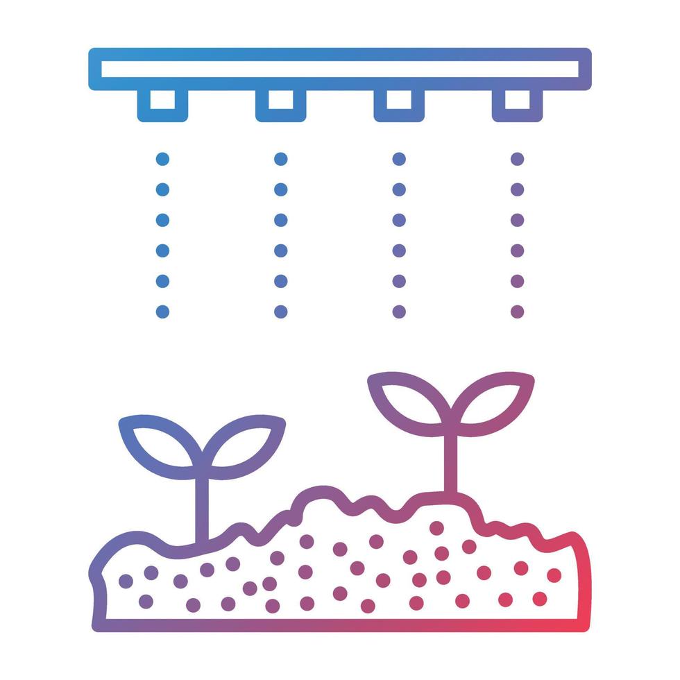 Irrigation Line Gradient Icon vector