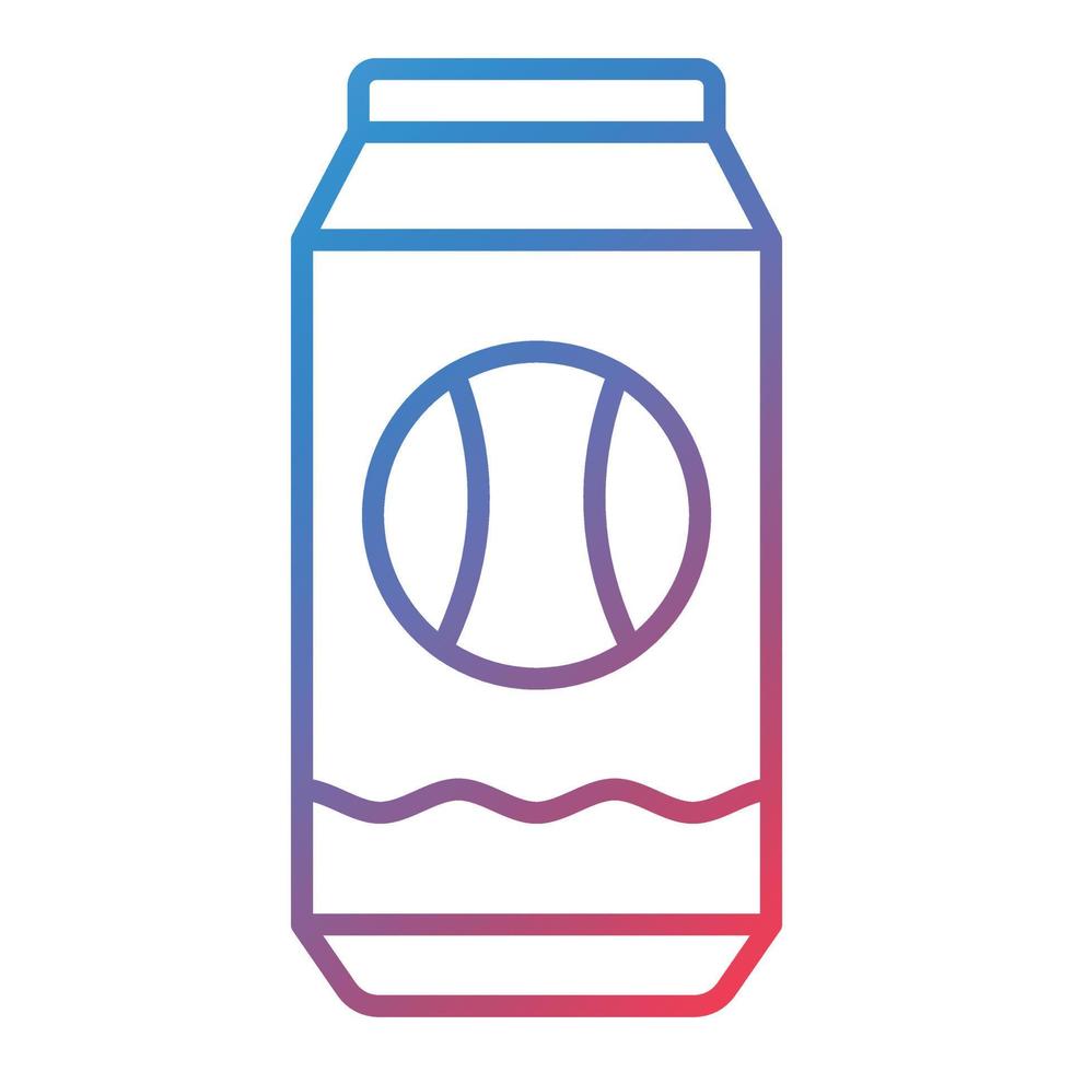 Soda Can Line Gradient Icon vector