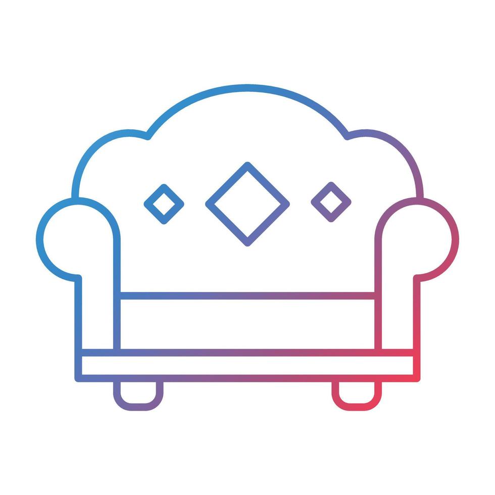 Sofa Line Gradient Icon vector