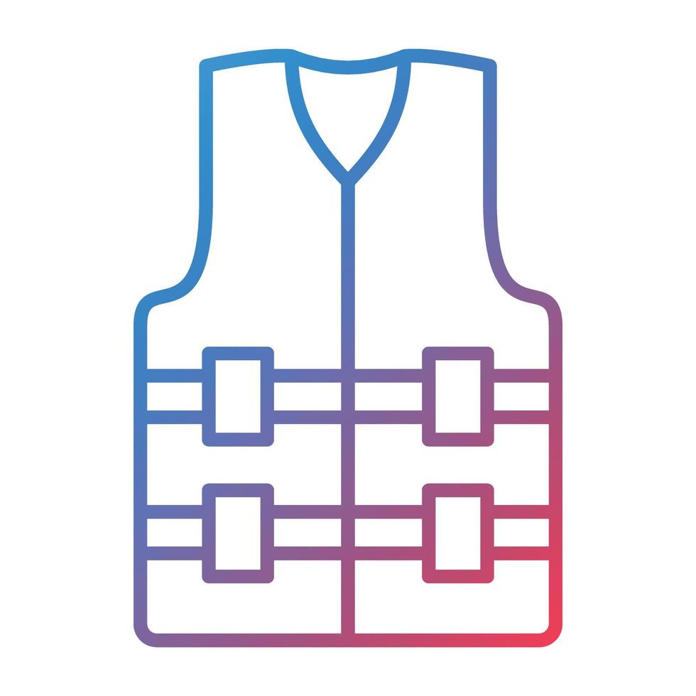 Labour Jacket Line Gradient Icon vector