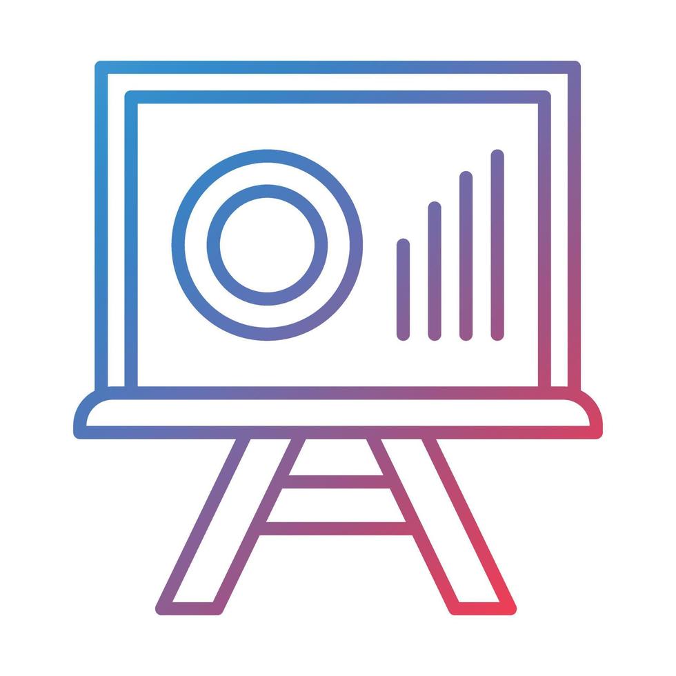 Chalkboard Line Gradient Icon vector