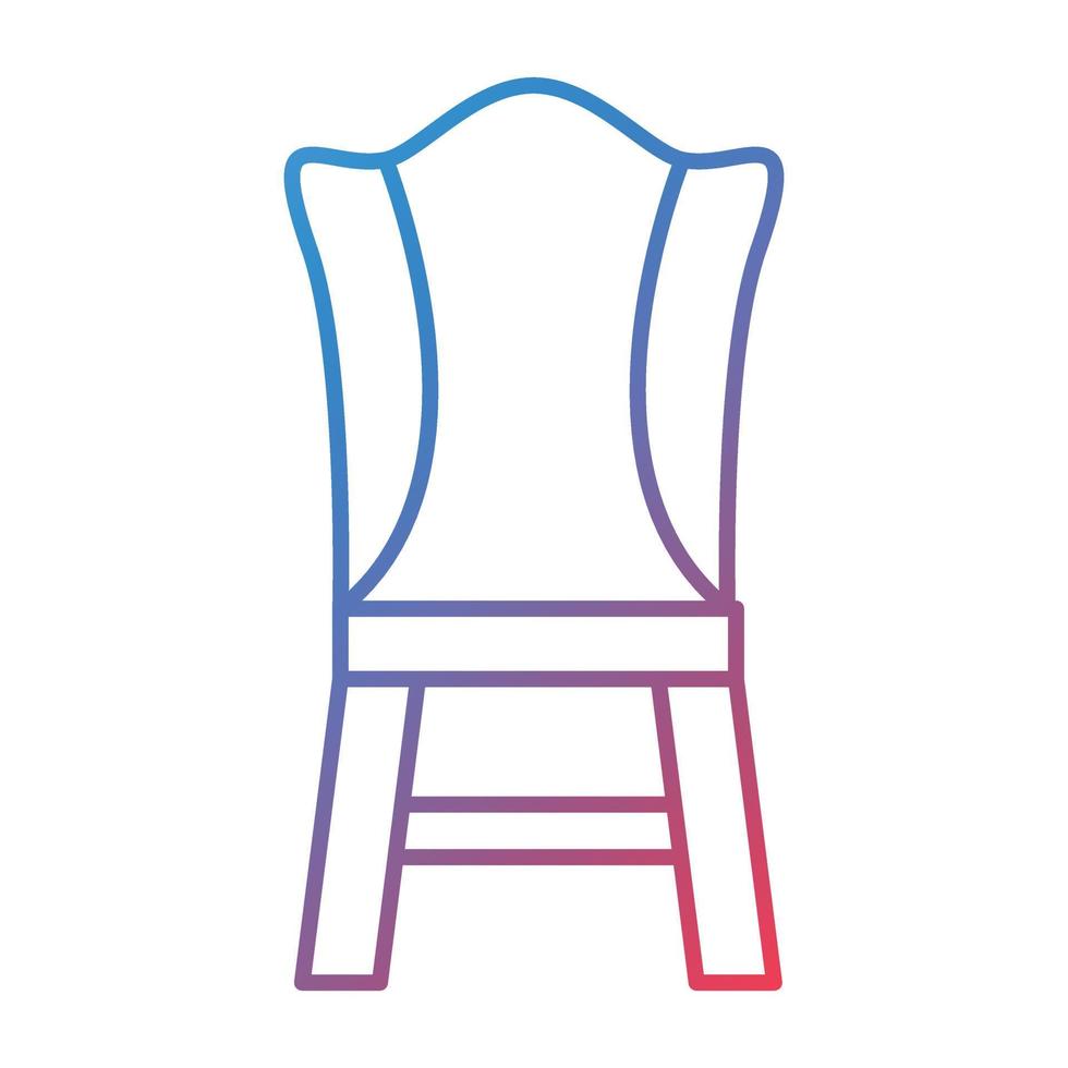 Chair Line Gradient Icon vector