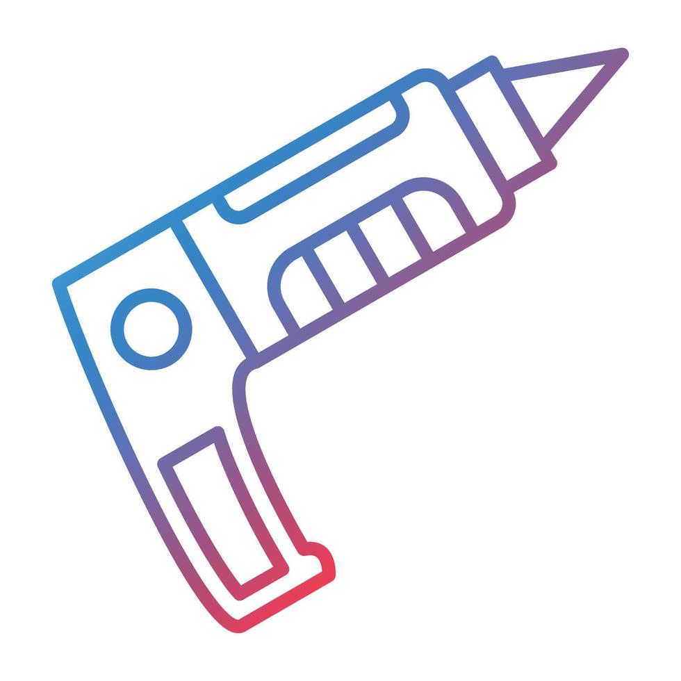 Caulking Gun Line Gradient Icon vector