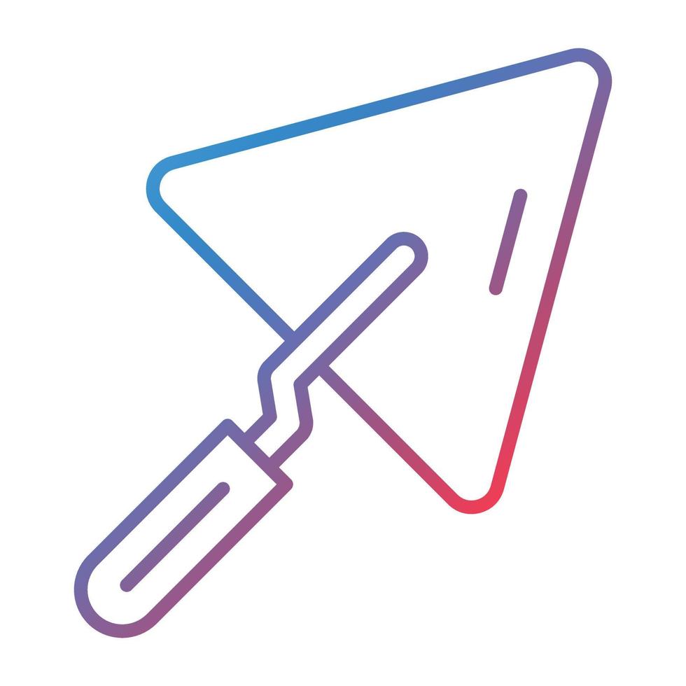 Trowel Line Gradient Icon vector