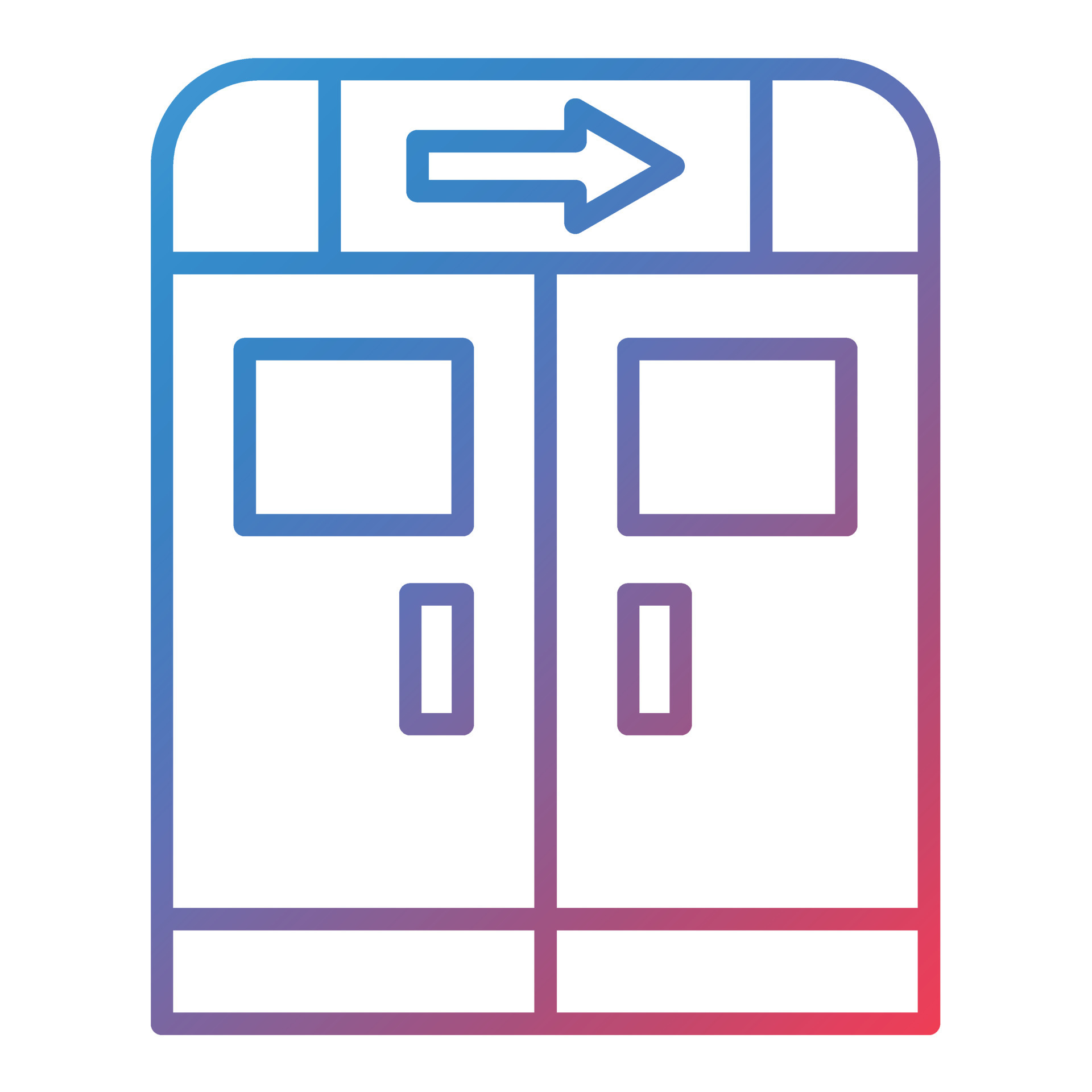 Emergency Exit Line Gradient Icon 18717945 Vector Art at Vecteezy