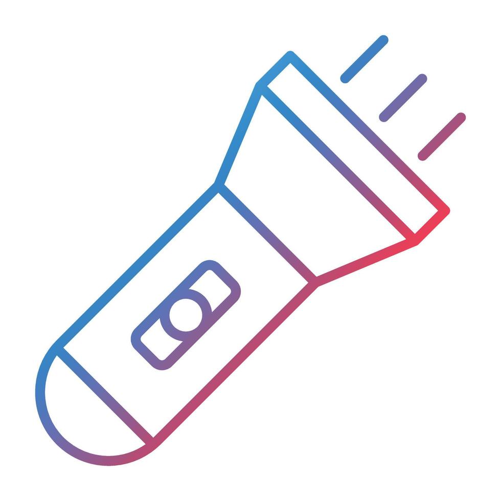 Flashlight Line Gradient Icon vector