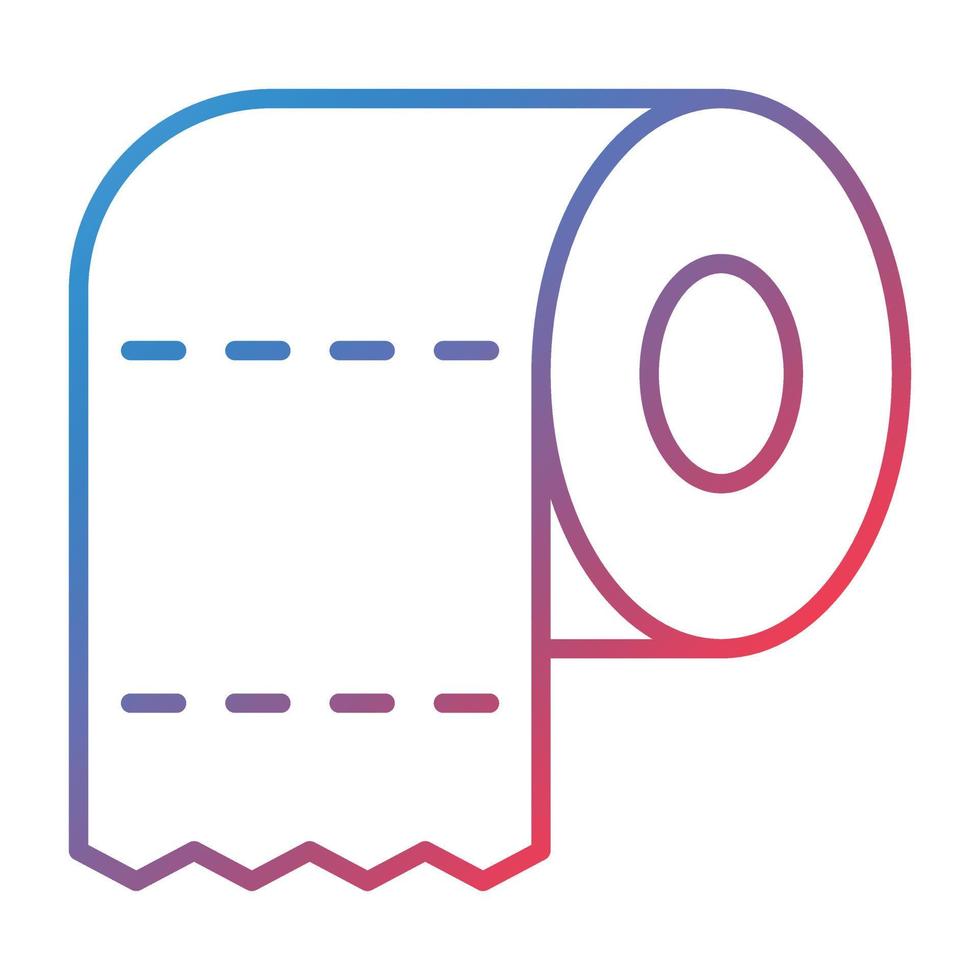 Toilet Paper Line Gradient Icon vector