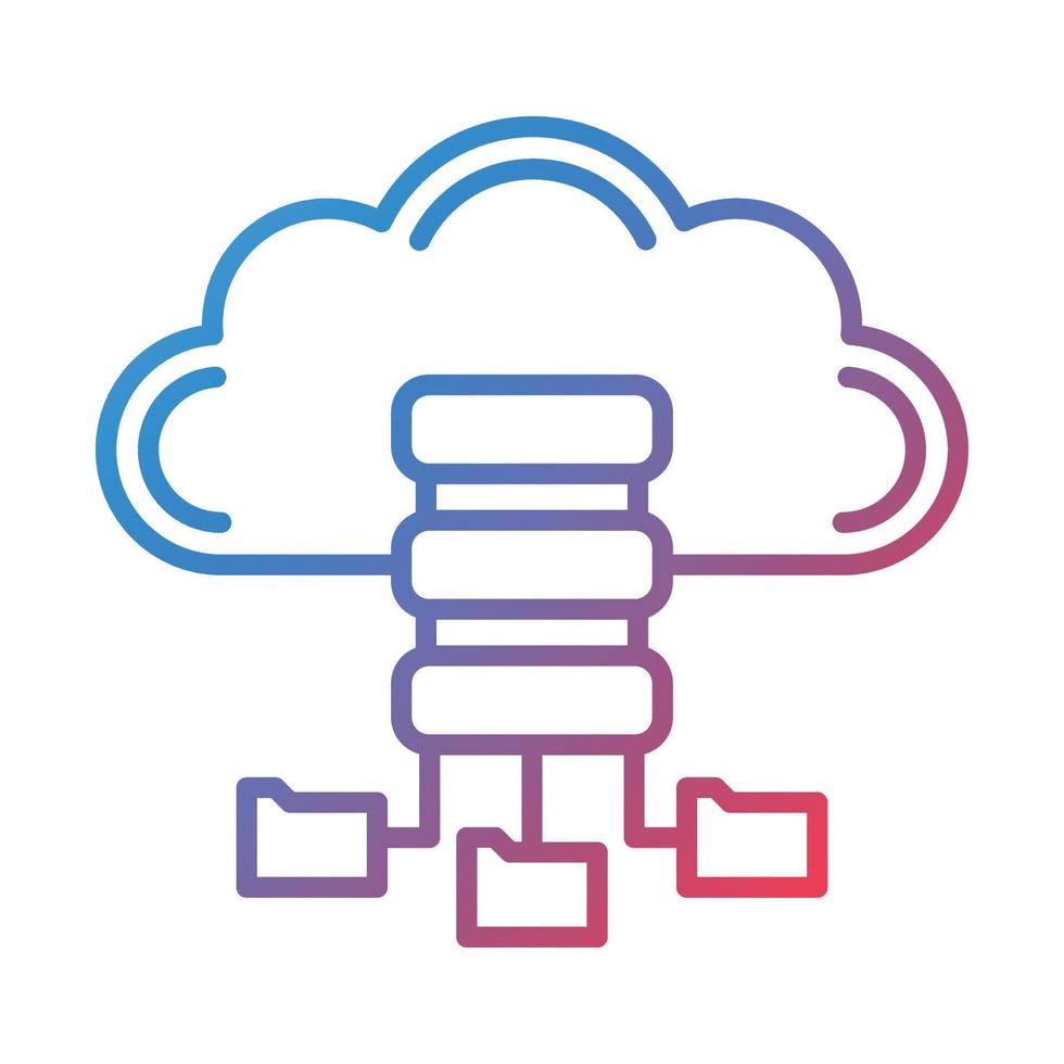 Data Backup Line Gradient Icon vector