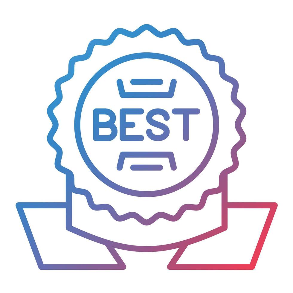 Best Seller Line Gradient Icon vector