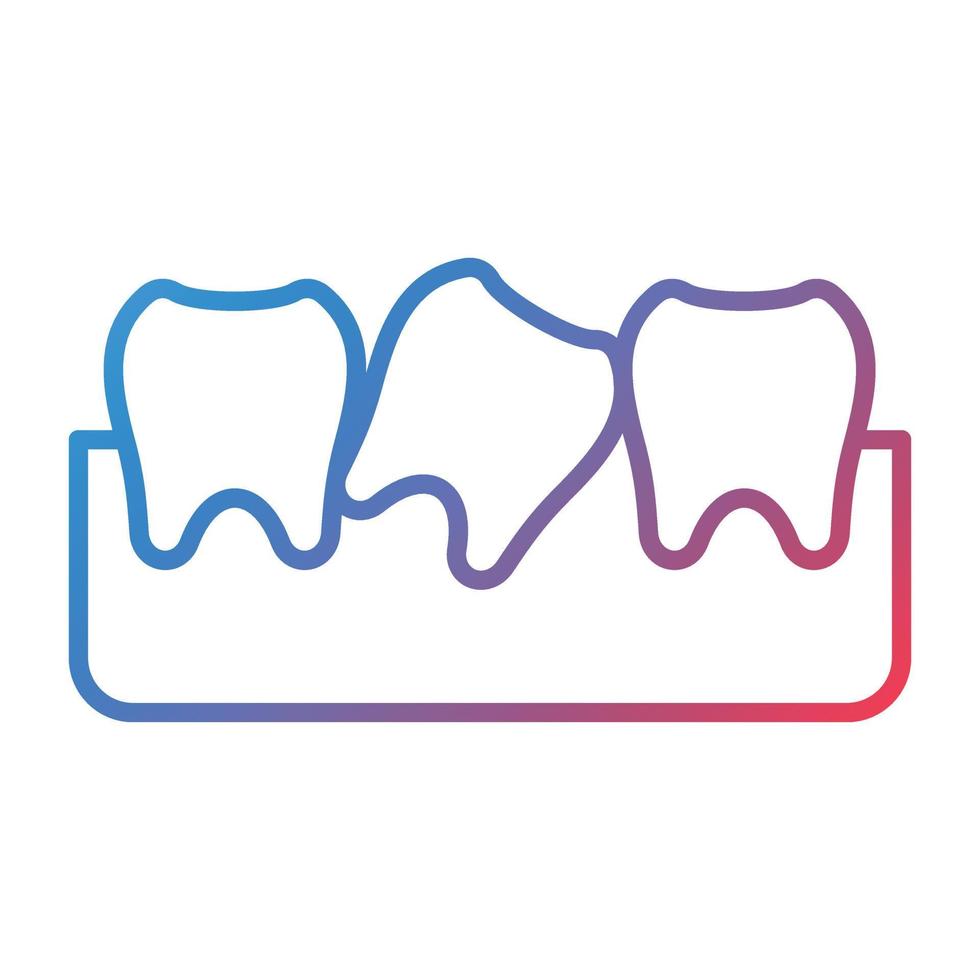 Wisdom Tooth Line Gradient Icon vector