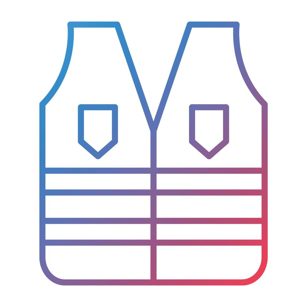Labour Vest Line Gradient Icon vector