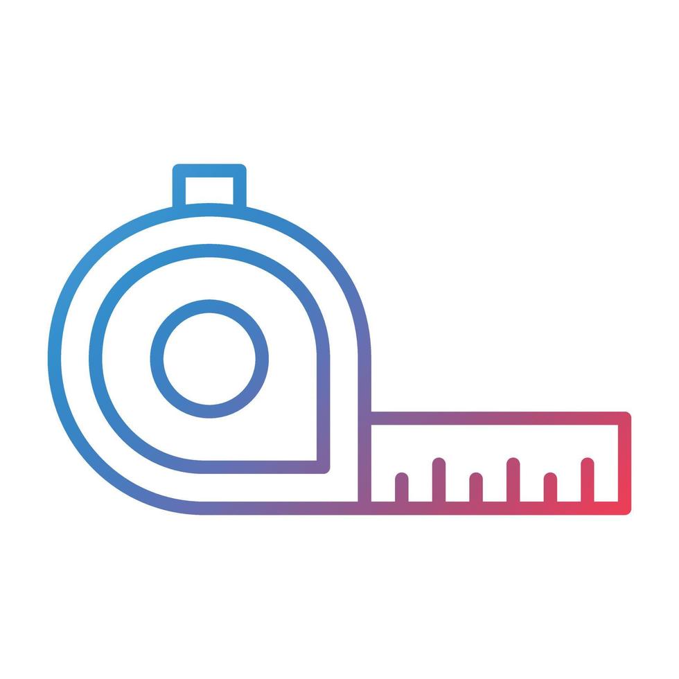 Measuring Tape Line Gradient Icon vector