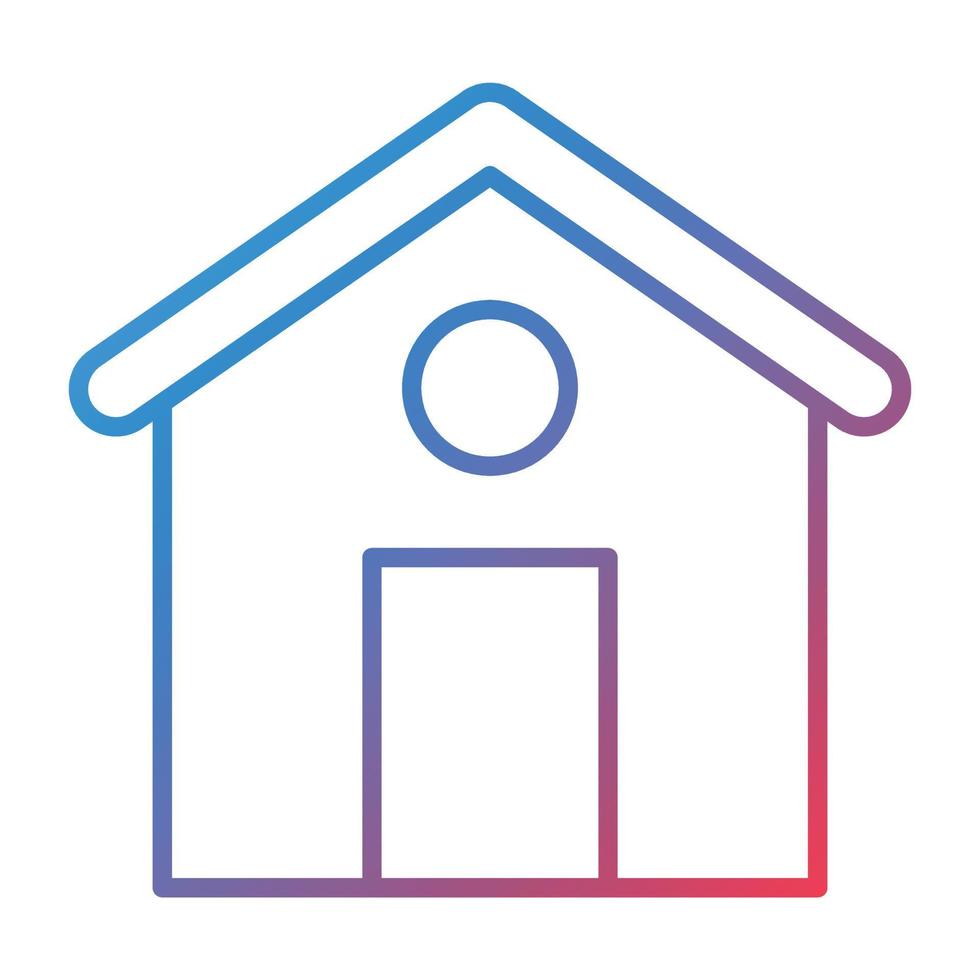 House Line Gradient Icon vector