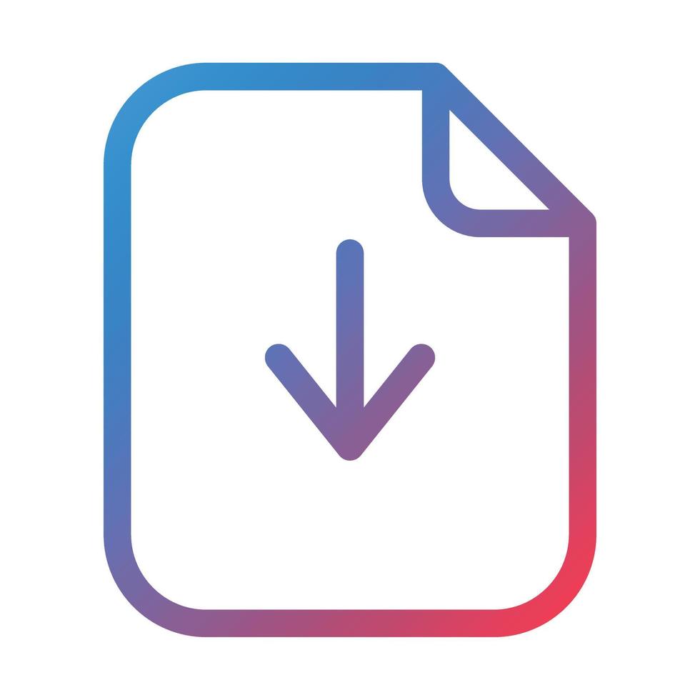 Download Paper Line Gradient Icon vector