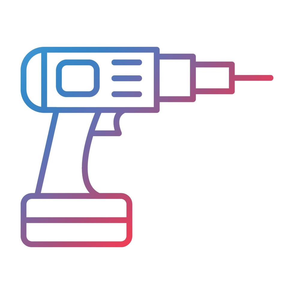 Drilling Machine Line Gradient Icon vector