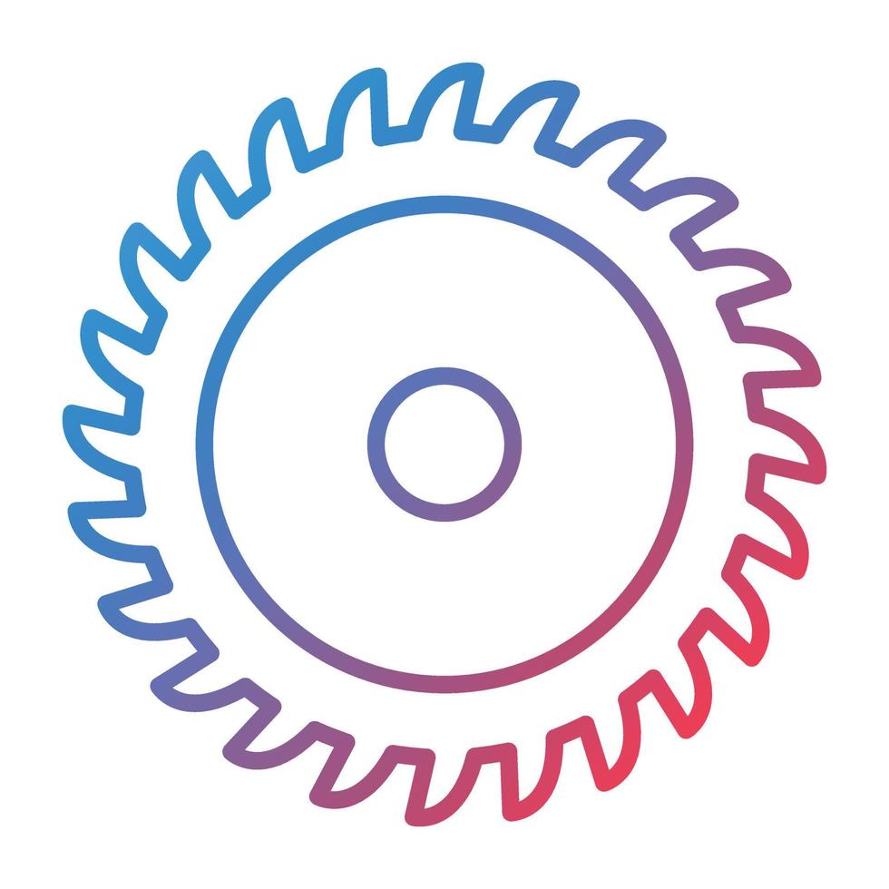 Circular Saw Line Gradient Icon vector