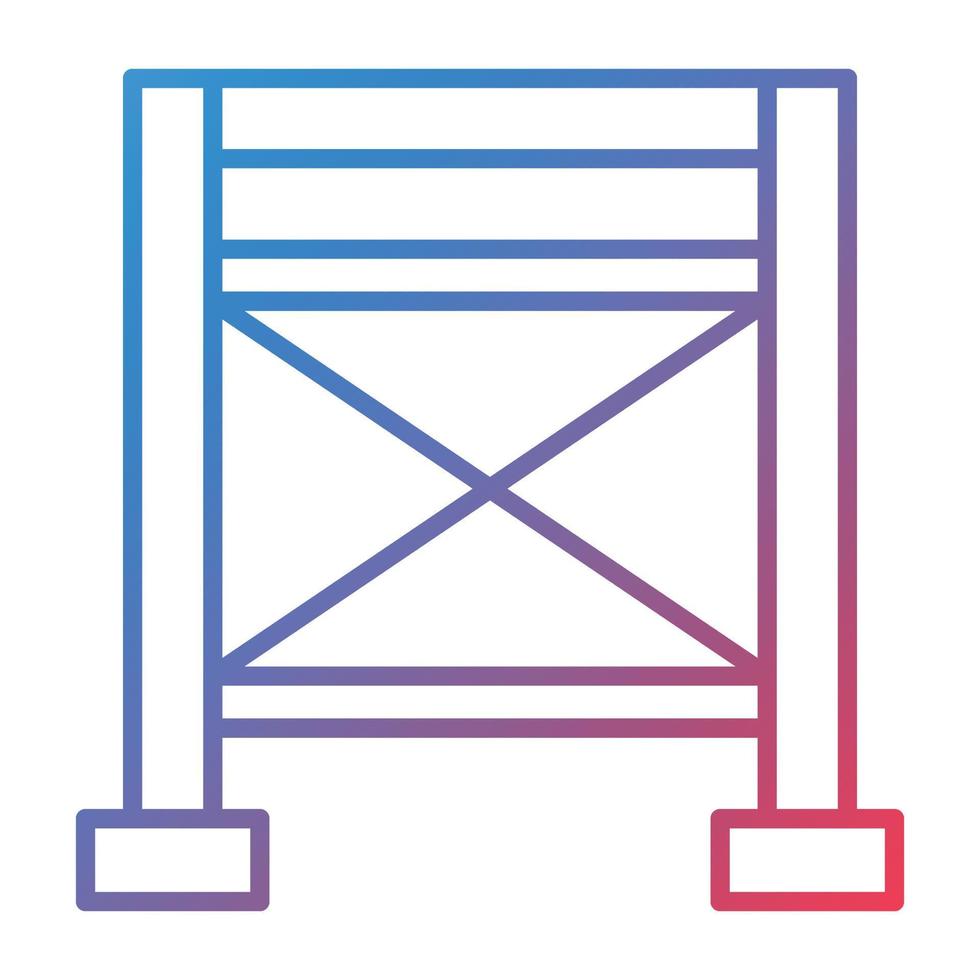 Scaffolding Line Gradient Icon vector