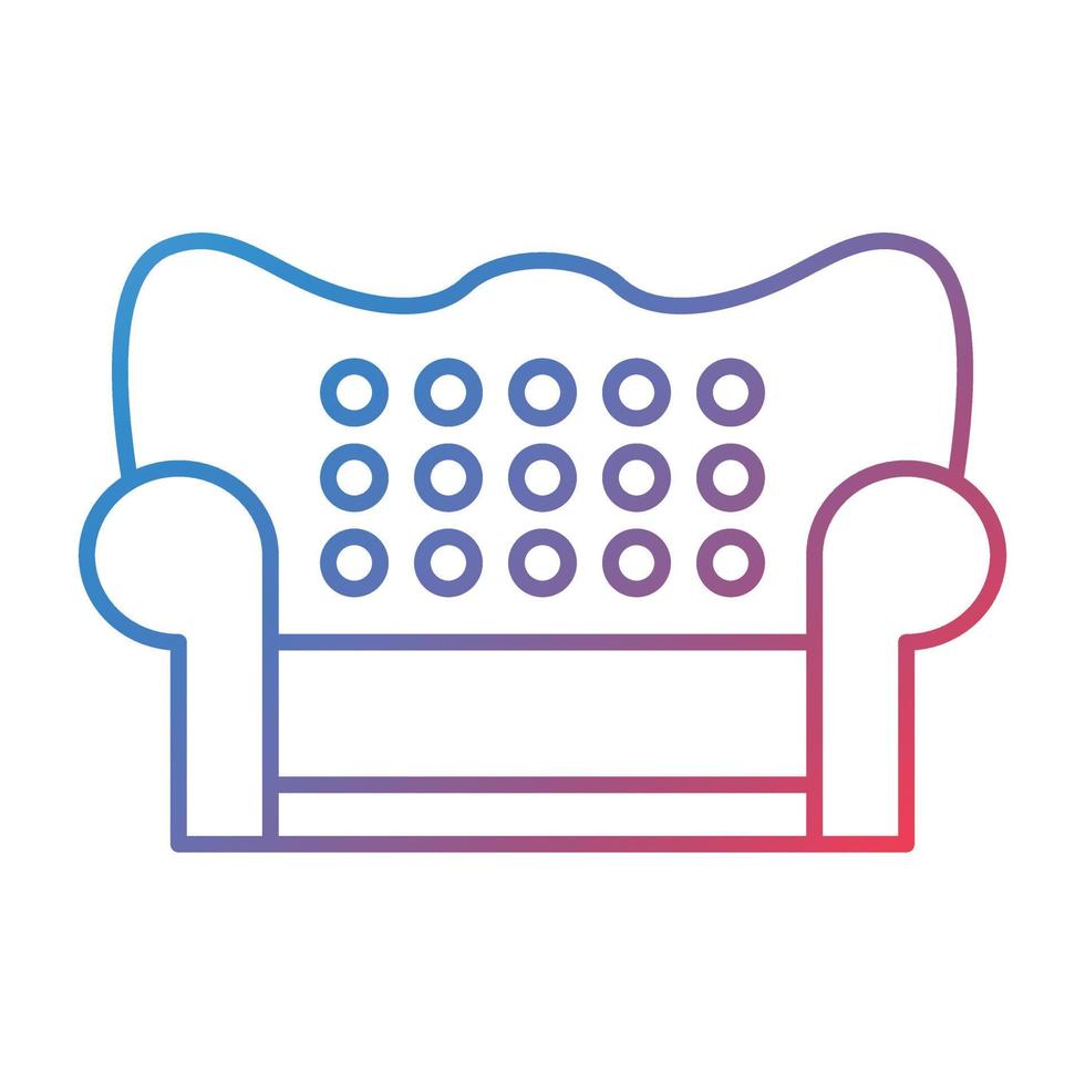 Couch Line Gradient Icon vector