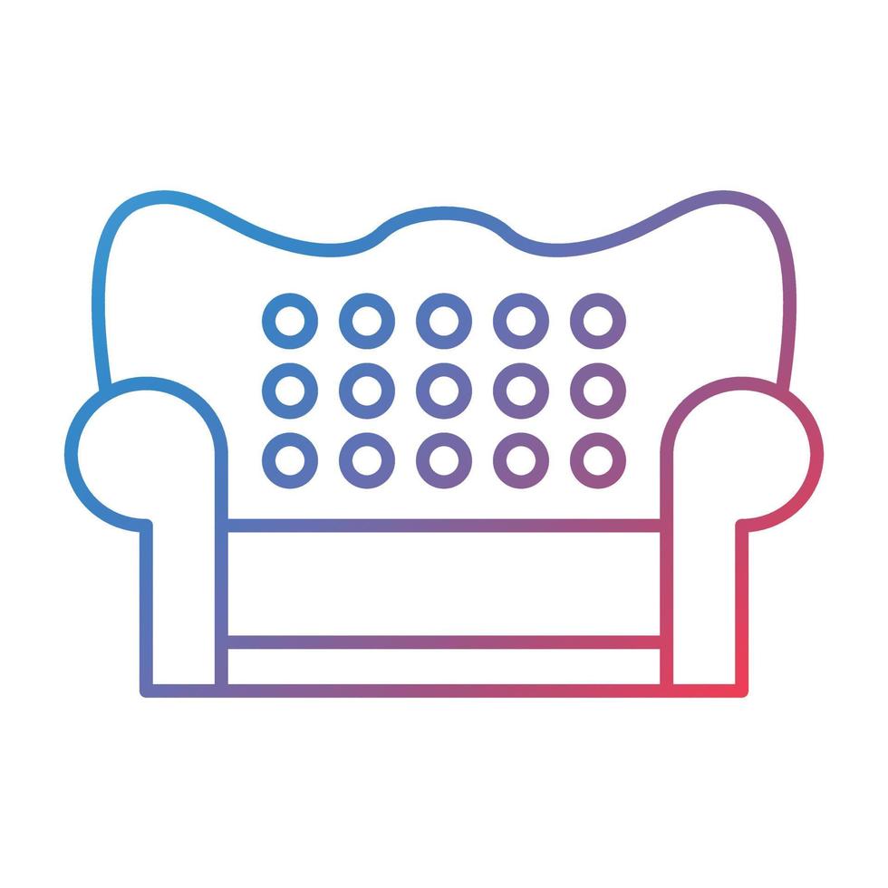 Couch Line Gradient Icon vector