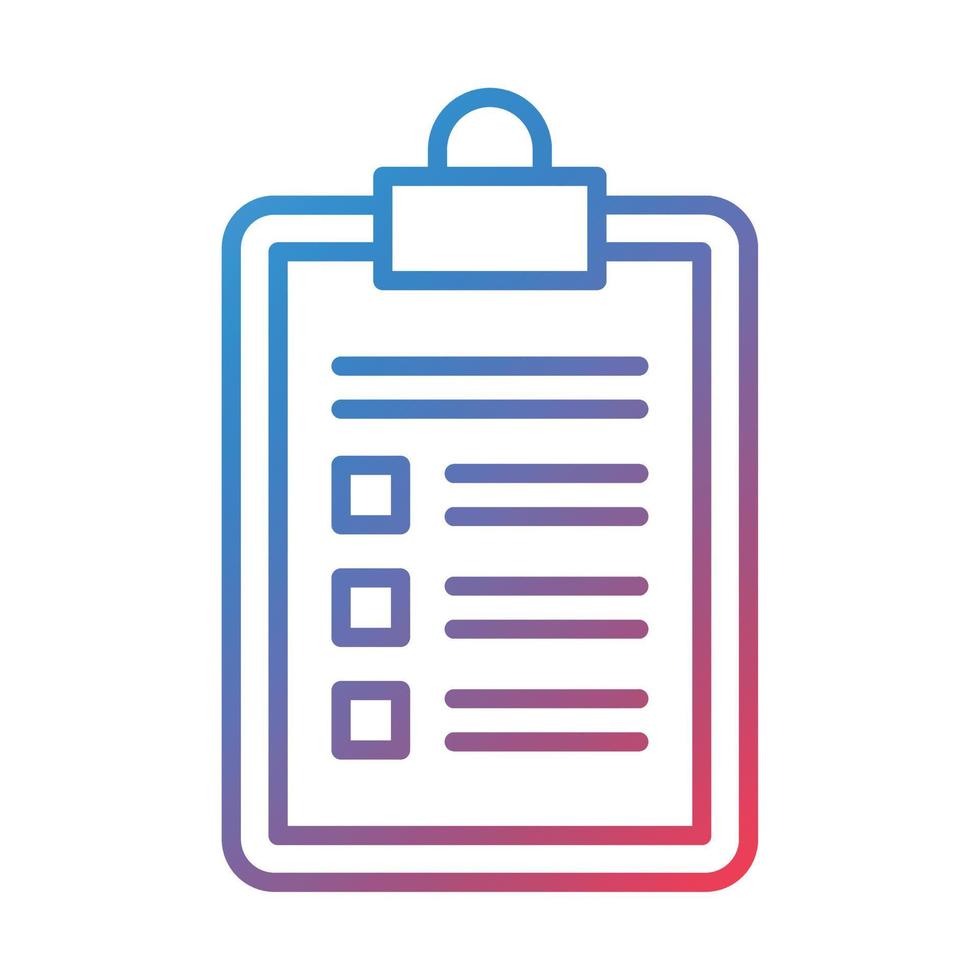 Tasks Line Gradient Icon vector