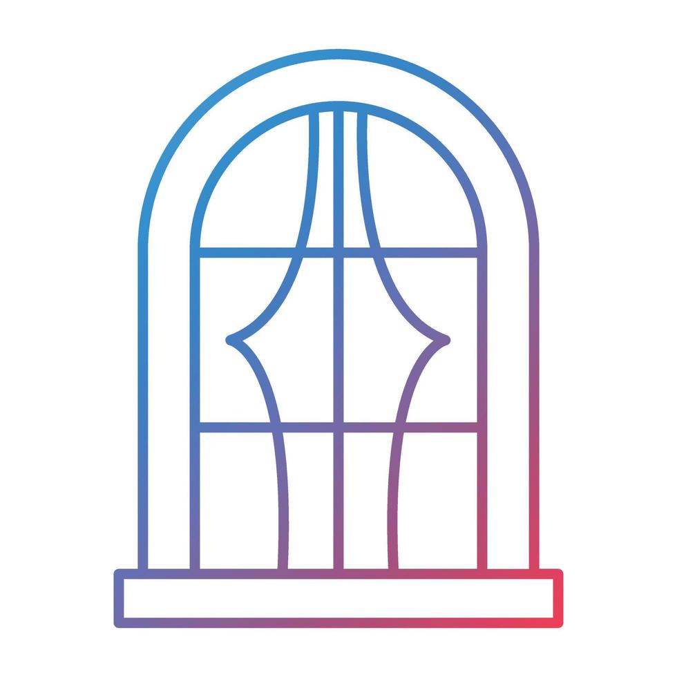 Window Line Gradient Icon vector