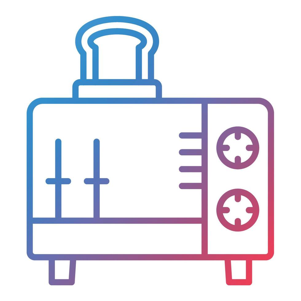 Toaster Line Gradient Icon vector