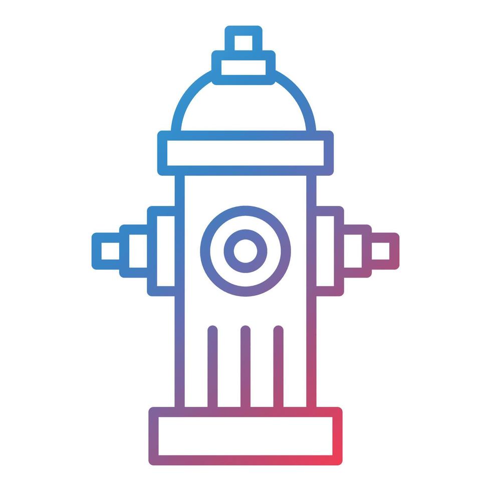 Hydrant Line Gradient Icon vector