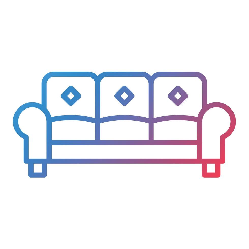 Sofa Line Gradient Icon vector