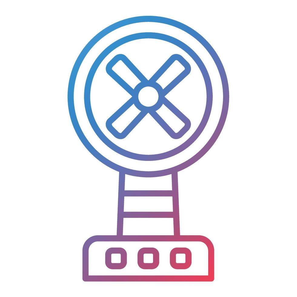 Stand Fan Line Gradient Icon vector