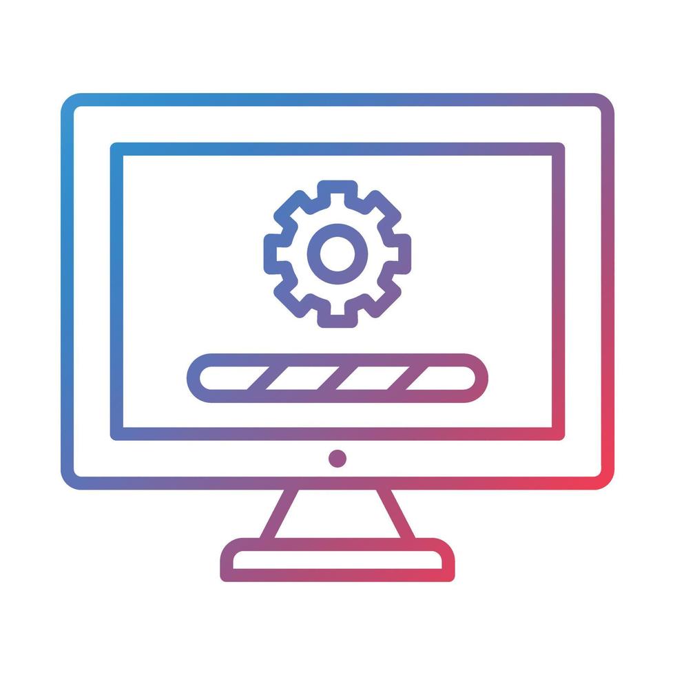 instalar el icono de gradiente de línea de configuración vector