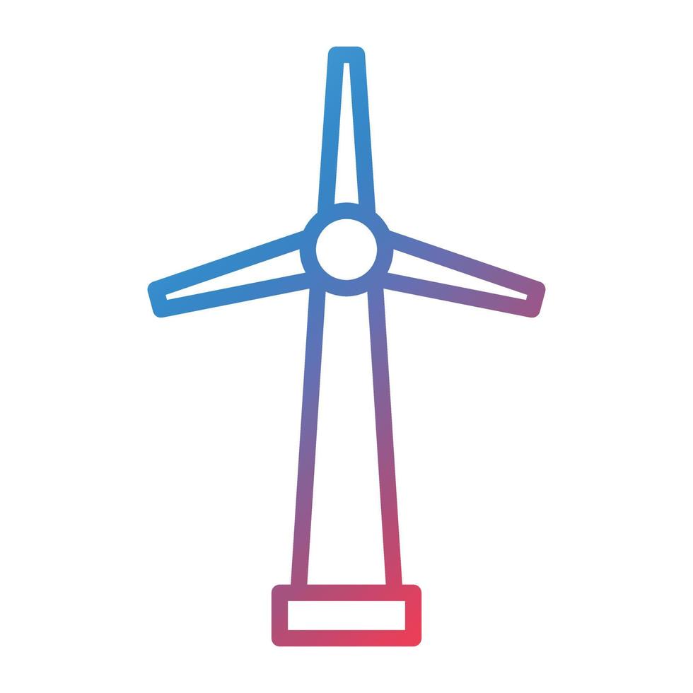 Turbine Line Gradient Icon vector