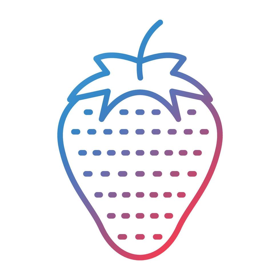 Strawberry Line Gradient Icon vector