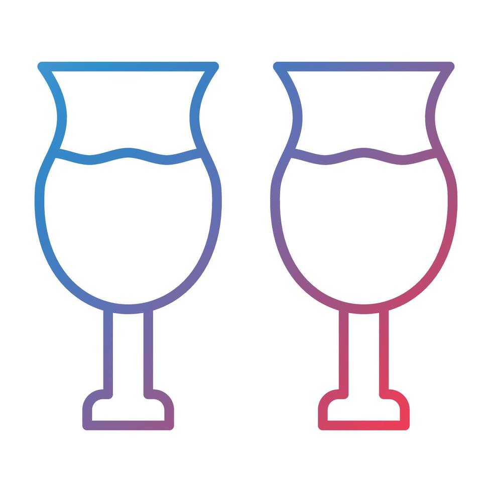 Summer Drink Line Gradient Icon vector