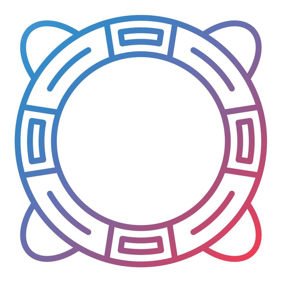 Lifebuoy Line Gradient Icon vector