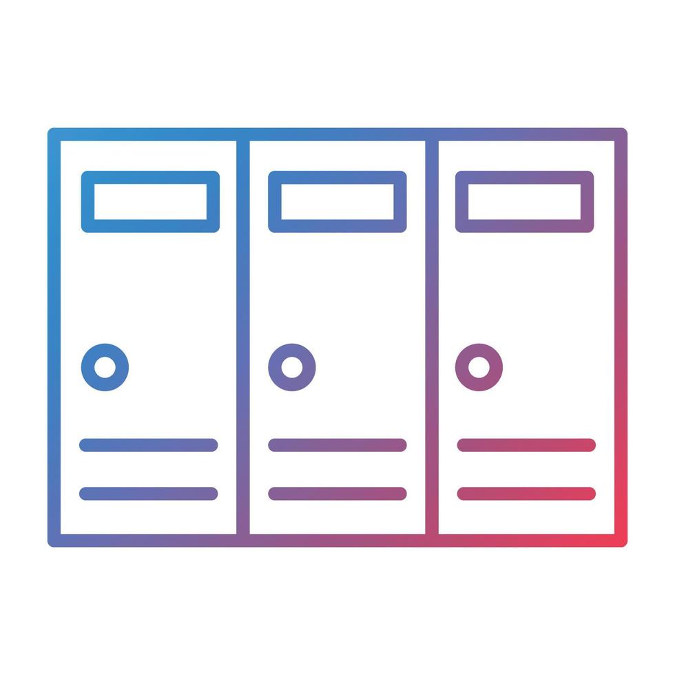 Locker Line Gradient Icon vector